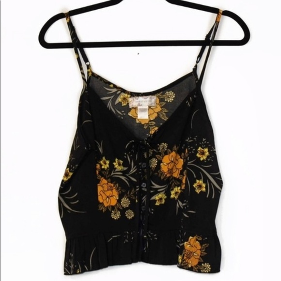 Band of Gypsies Tops - Cute Black w Flowers blouse!